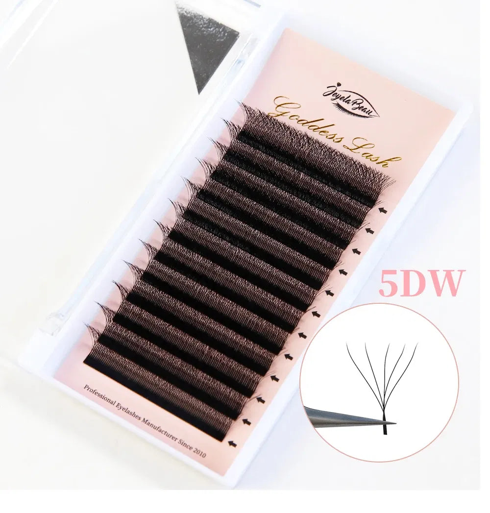 Color: DEEP BLUE, Curl: D, Thickness: 0.07mm, Length: 8mm, Ships From: CHINA - Goddess 3D/4D/5D/6D/7D/8D W Shape lashes 4D Premade Fan Lash Extensions 0.07 C/D Curl Natural Soft High Quality Idividual Lashes